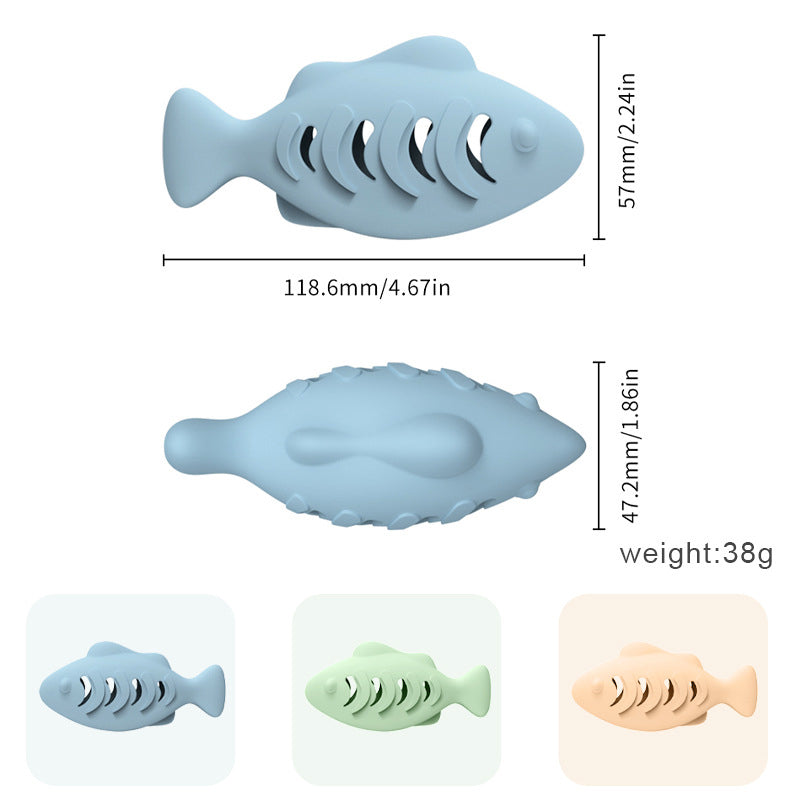 Silicone Fish Catnip Toy with Food Leaker