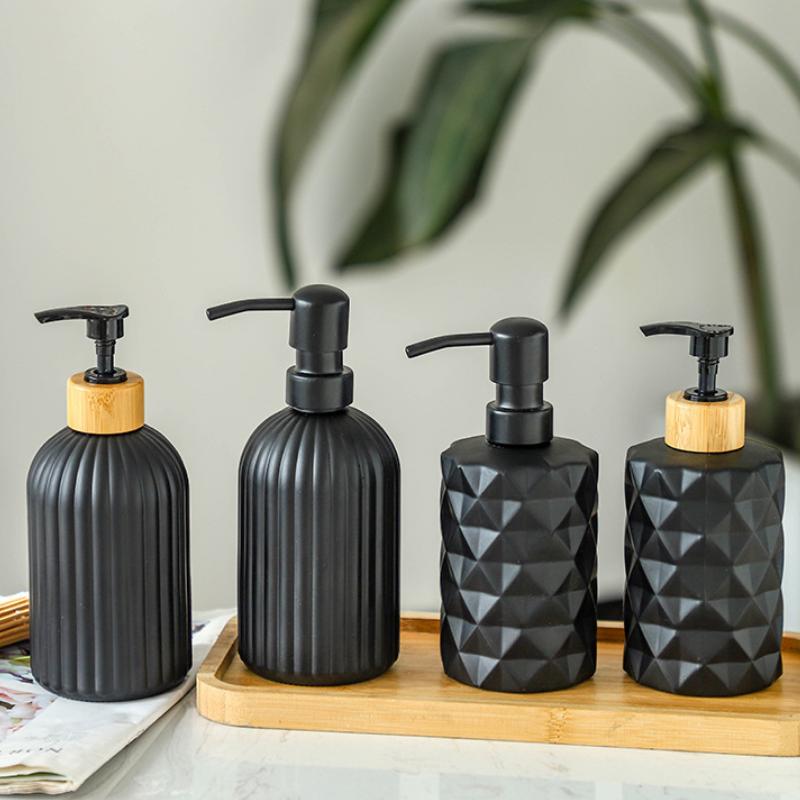 Elegant Glass Lotion and Soap Dispenser – Bathroom Essentials