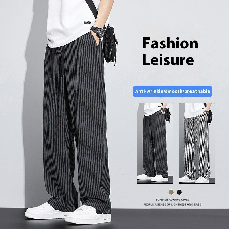 Loose Drooping Straight-leg Pants American Workwear Wide Leg Trousers