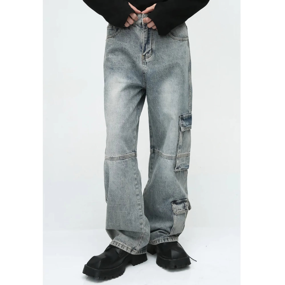 Casual Denim Cargo Pants