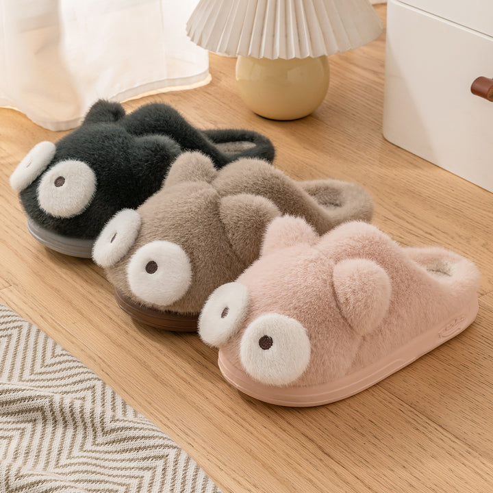 Indoor Non Slip Thick Soled Warm Slippers For Home Use