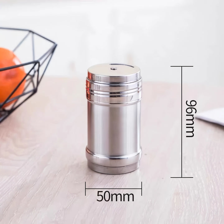 Rotatable Cover Stainless Steel Spice Jar - Adjustable Seasoning Bottle