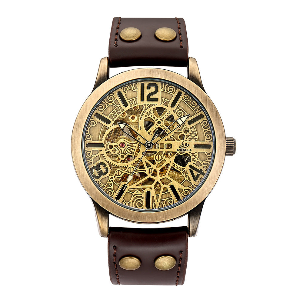 Men's Watch With Belt Mechanical Watch