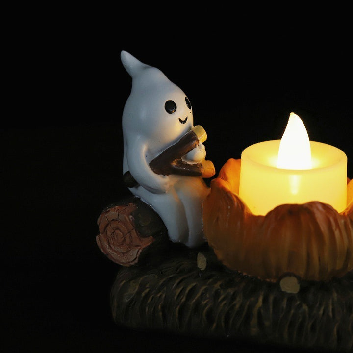 Ghost Campfire Flickering Nightlight Resin Ornaments