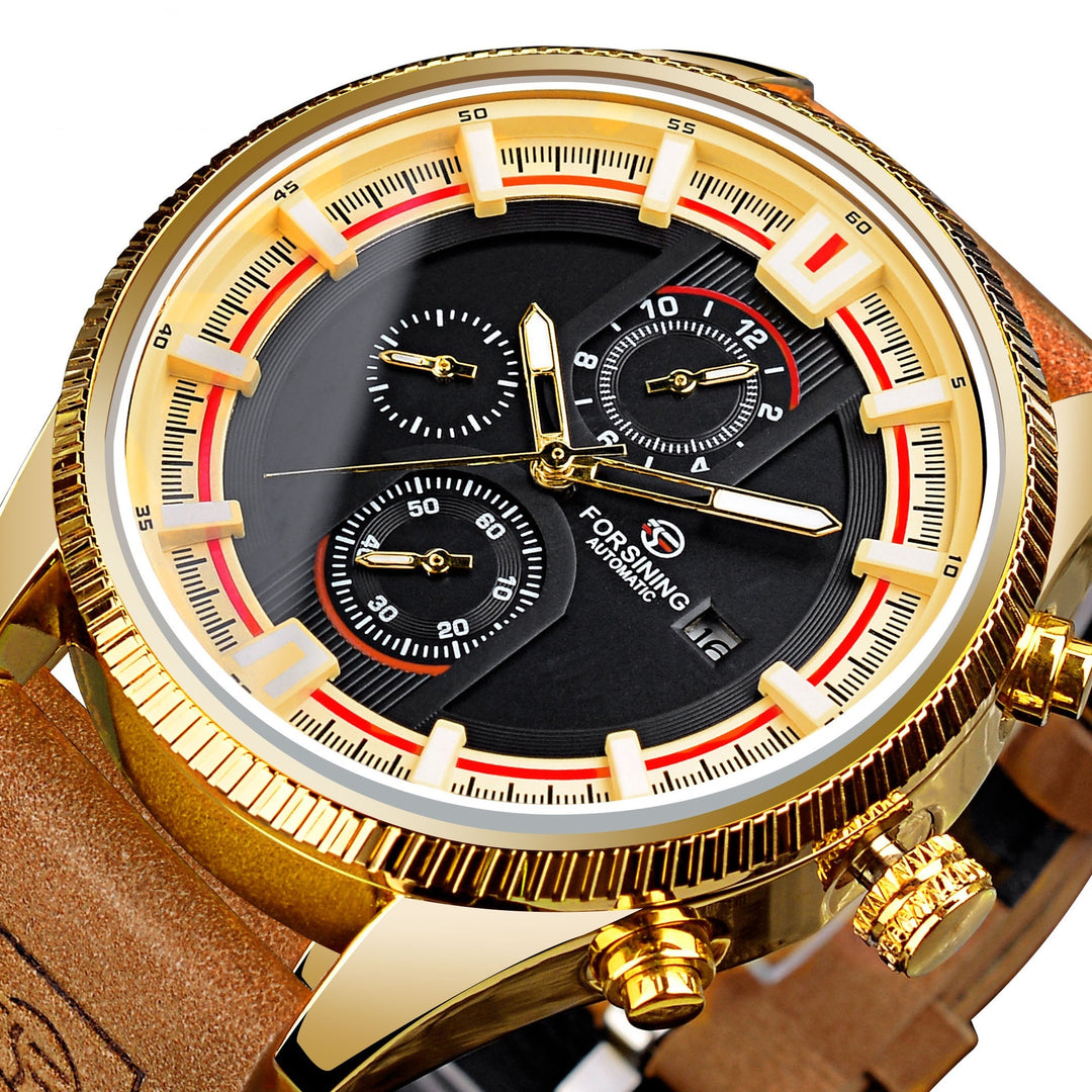 30 M Waterproof Men's Week Calendar Automatic Mechanical Watch