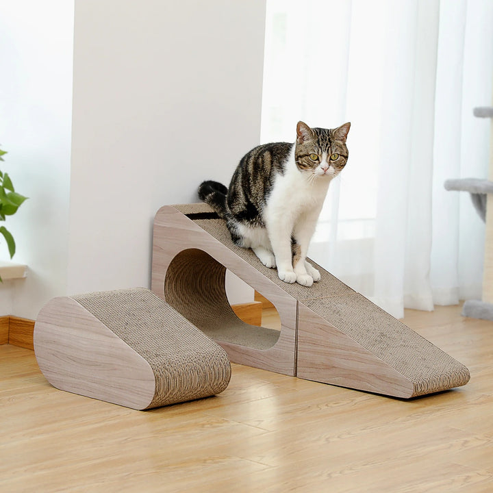 2-in-1 Cat Scratching Post with Detachable Scratch Pad