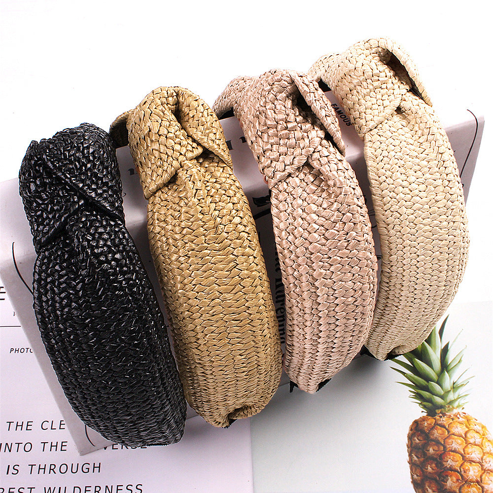 Fashionable Solid Color Knotted Headbands for Women