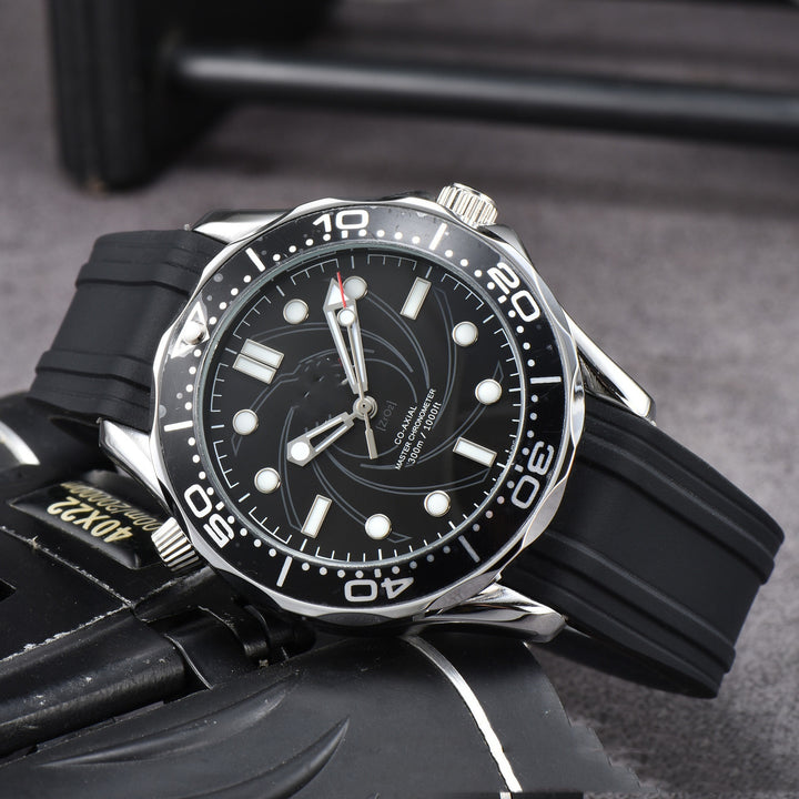 Men's 3-pin Mechanical Transparent Watch