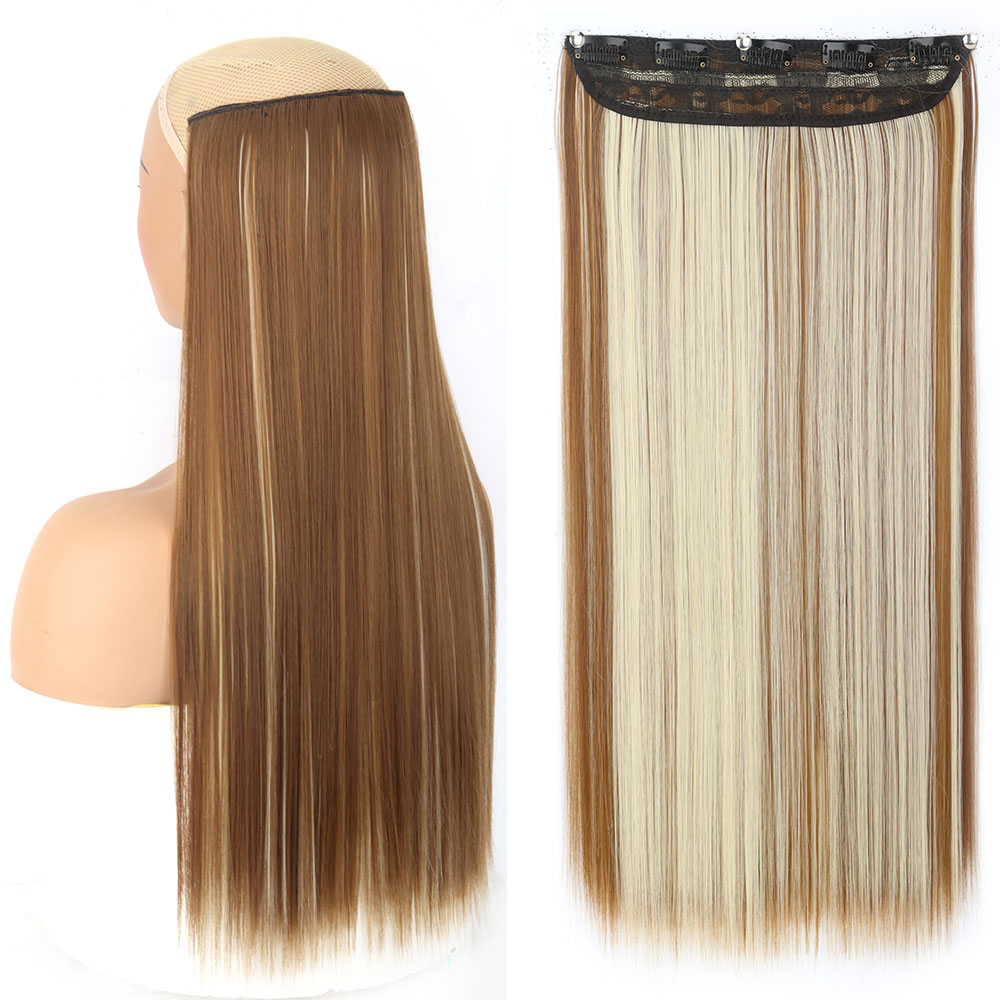 Synthetic Long Straight Hair Clips-in Extensions