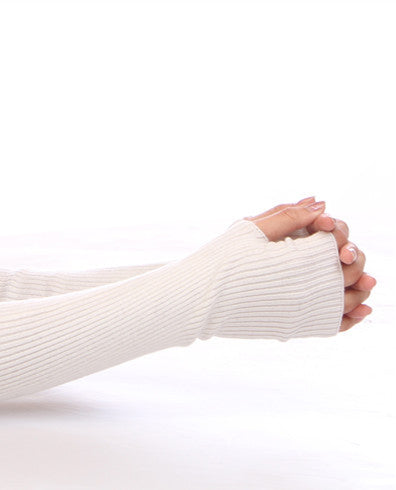 Women Autumn And Winter Long Thick Cashmere Arm Sleeves