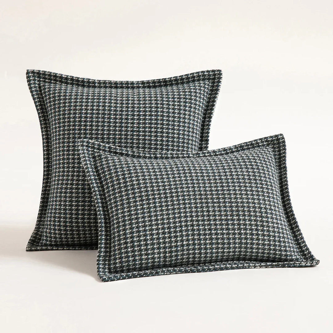 Houndstooth Orange Jacquard Pillowcase