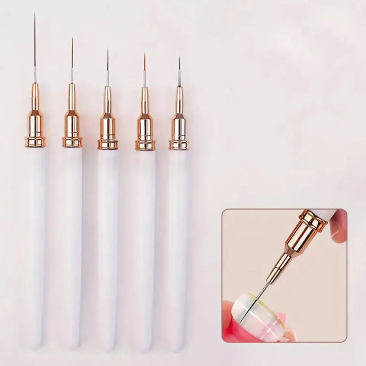 5-Piece Ultra-Fine Nail Art Liner Brush Set