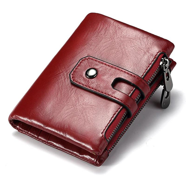 Elegant Women's Genuine Leather RFID Bifold Wallet