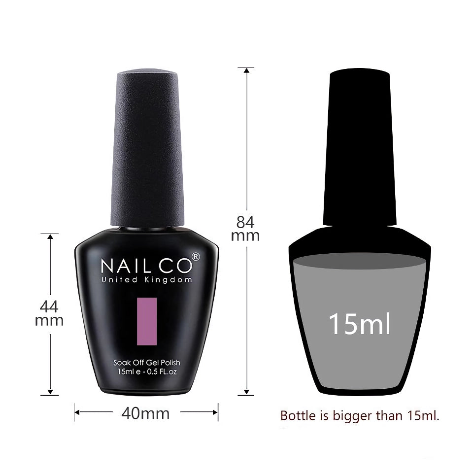 15ml Glass Bottle Neon Color Gel Nail Polish - Soak Off UV LED Semi-permanent Manicure