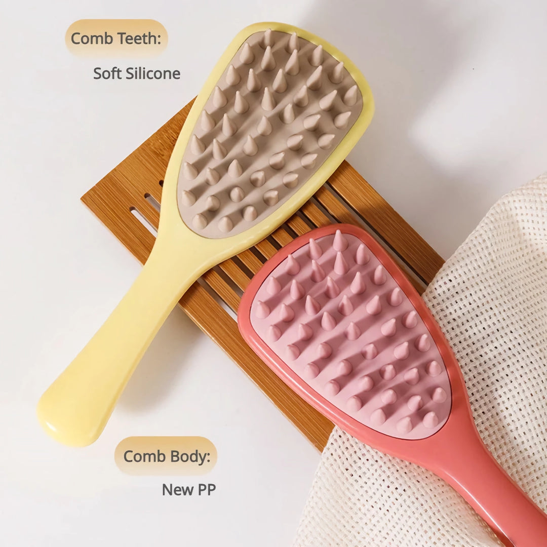 Silicone Long Handle Shampoo Brush for Scalp Massage