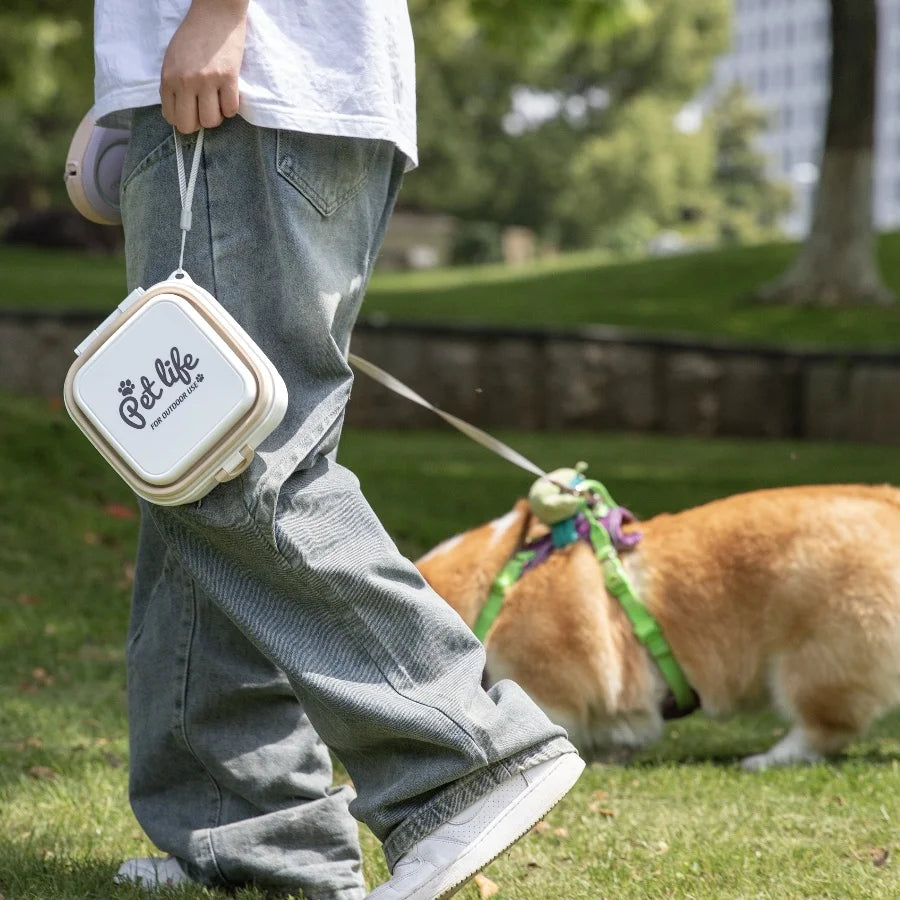 Portable Double Folding Pet Bowl