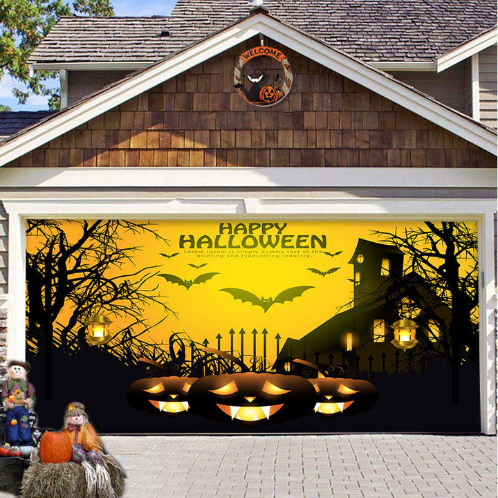 Halloween Party Decorative Hanging Cloth Garage Door Background Fabric