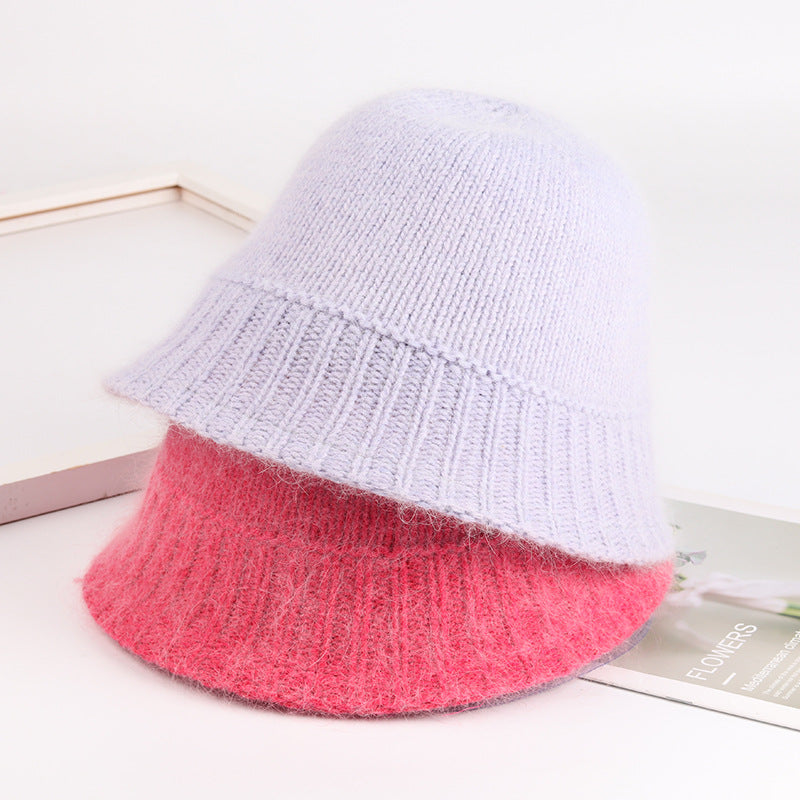 Stylish 7-Color Wool Bucket Cap for Women - Cozy Fishing Hat