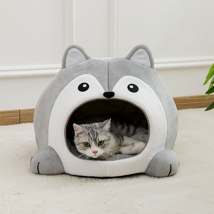 Cozy Plush Cat Bed & Lounger