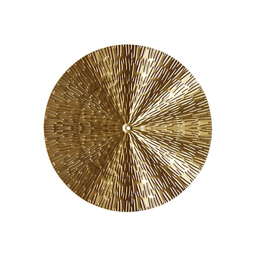 Elegant Round Gold Metal Wall Hanging Decoration