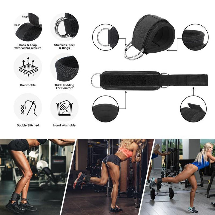 Ankle Resistance Bands with Adjustable Cuffs – Leg & Butt Workout Equipment