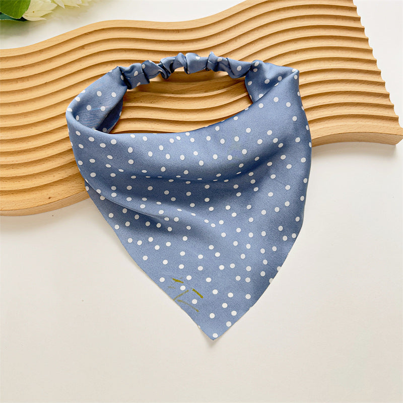 Elegant Satin Triangle Hair Scarf for Women