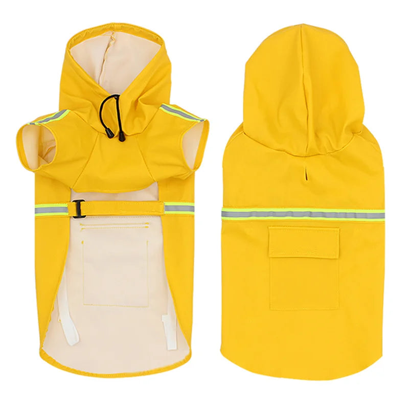 Waterproof Hooded Raincoat for Small and Large Dogs