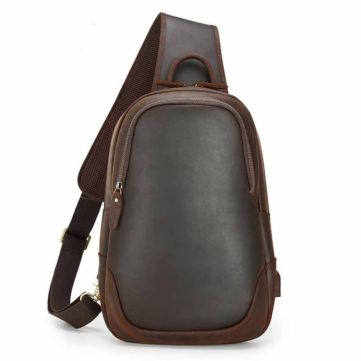 Vintage Casual Leather Men's Chest Bag