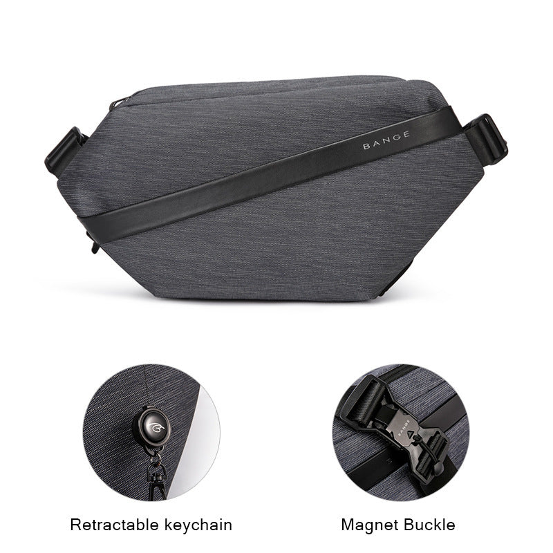 Men's One-shoulder Chest Bag Korean Fashion Brand Riding Messenger Bag Large-capacity Casual Men's Bag