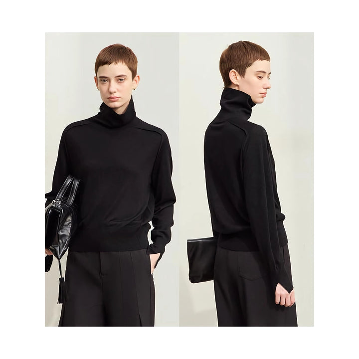 Minimalist Autumn Turtleneck Sweater