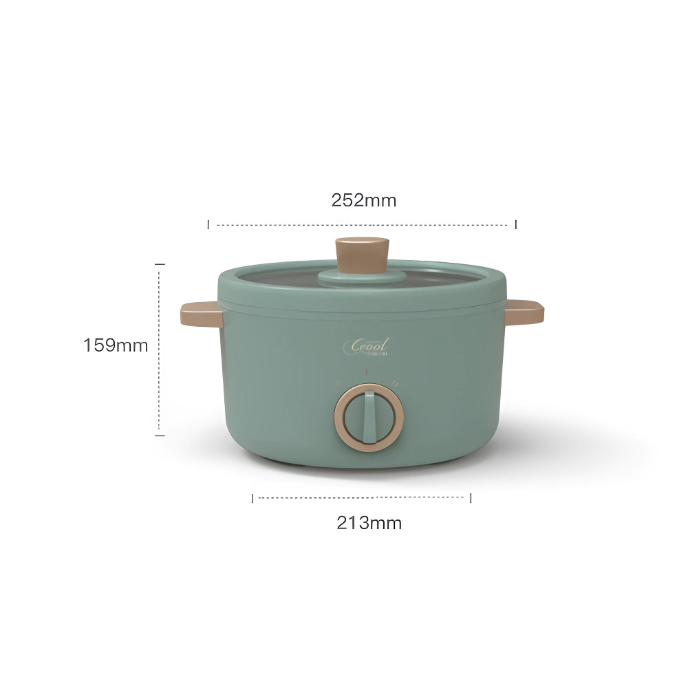 Multifunction Mini Electric Cooking Pot with Food Steamer