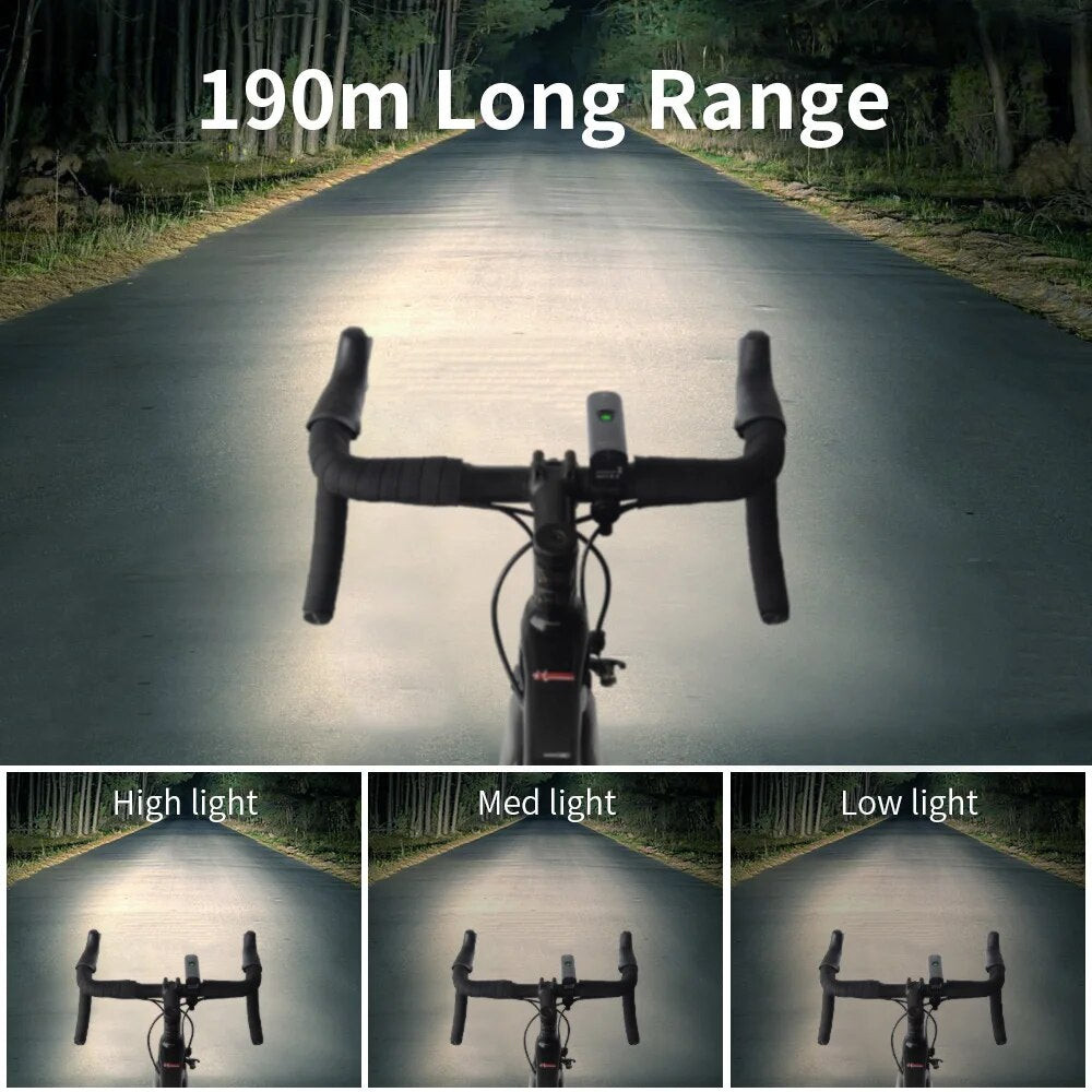 Ultra-Bright 1300 Lumen LED Bike Headlight – USB Charging & Power Bank Functionality