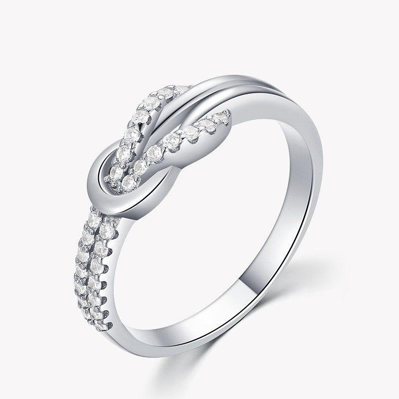 Fashion Knot High-end Light Luxury Cross Ring - Trendha