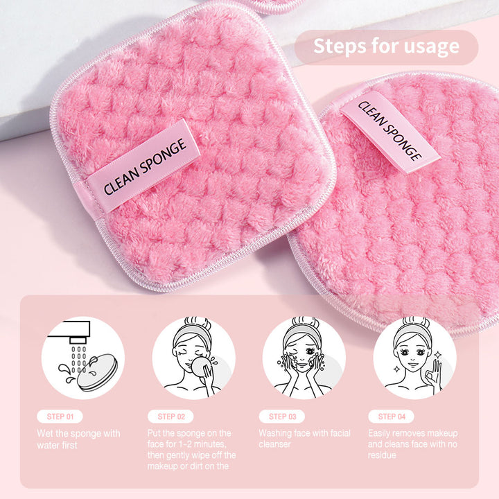 3Pcs Reusable Makeup Removal Sponge Set