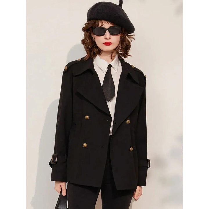 Elegant Double Breasted Women's Trench Coat