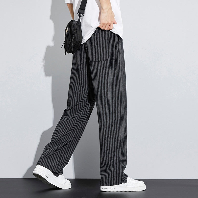 Loose Drooping Straight-leg Pants American Workwear Wide Leg Trousers