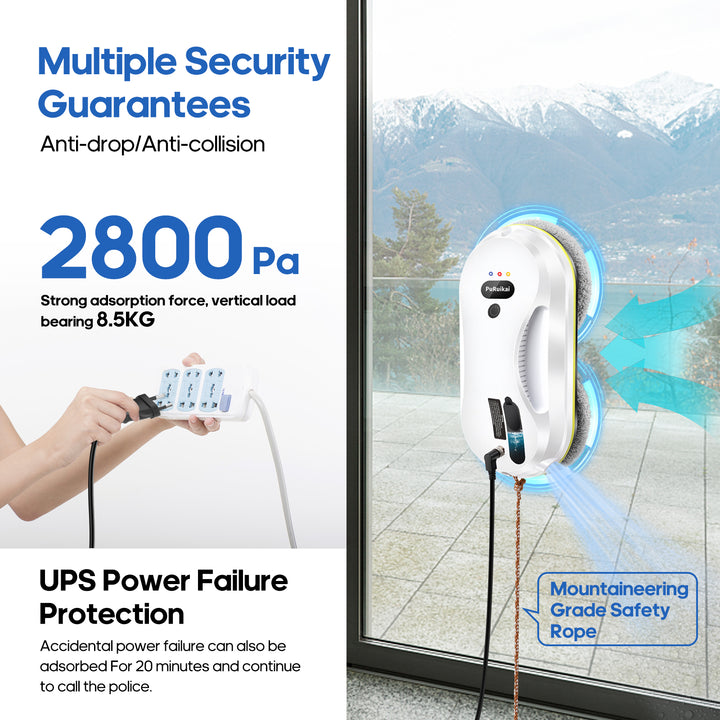 Automatic Window Cleaning Robot with Remote Control and Water Spray