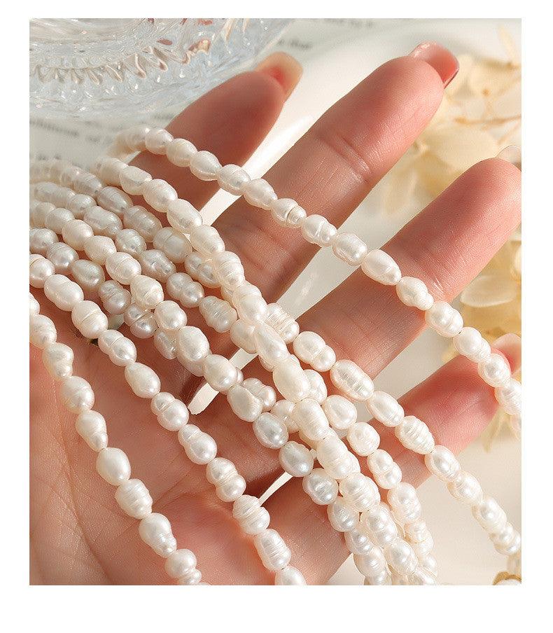 Fresh Water Pearl Chain Oval Brand Inlaid Zircon Color Shell Embossed Flower Necklace - Trendha