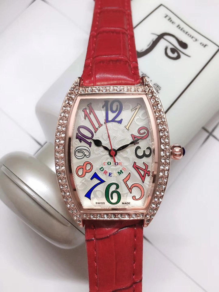 Hot-selling Explosive AliExpress Wechat Fashion Square Flange Ladies Watch Ladies Watch - Trendha