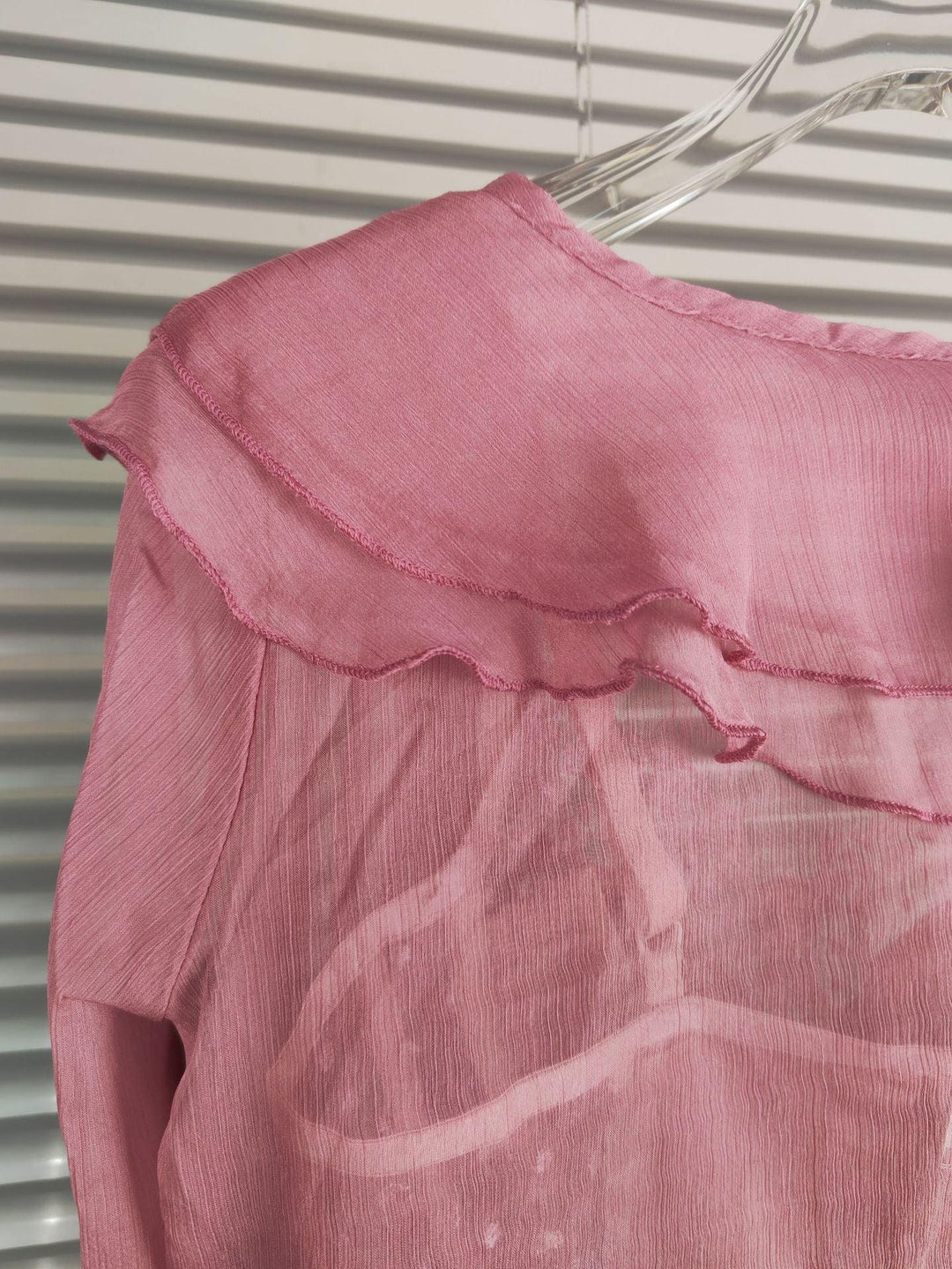 Lace Suspender Chiffon Cardigan Two-piece Set - Trendha