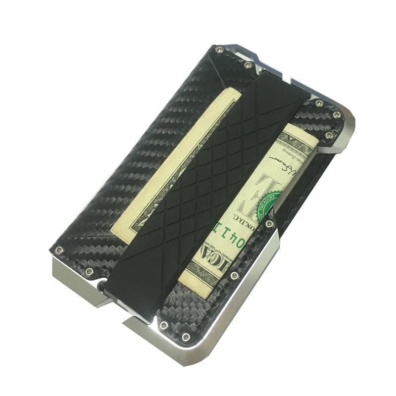 Leather Card Holder Anti-magnetic Metal Aluminum Alloy Wallet - Trendha