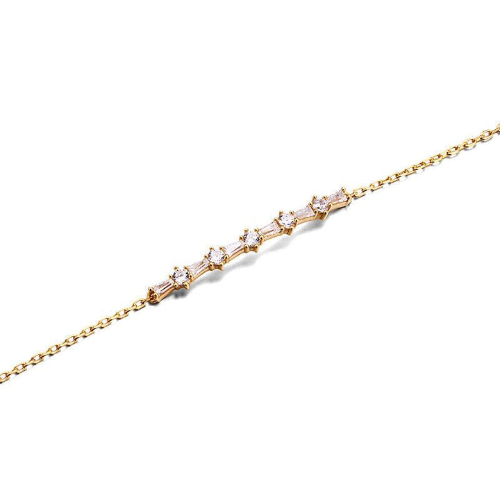 Luxurious And Cool Sterling Silver Gold-plated Bracelet - Trendha