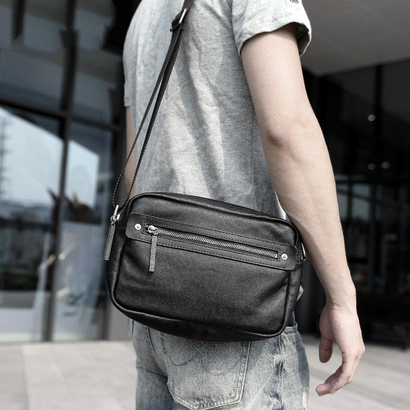 Men's Casual Leather Shoulder Bag - Trendha