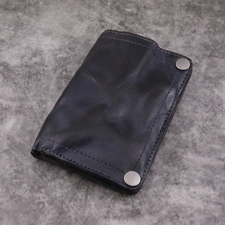 Men's Handmade Vertical Wallet With Multiple Card Slots - Trendha