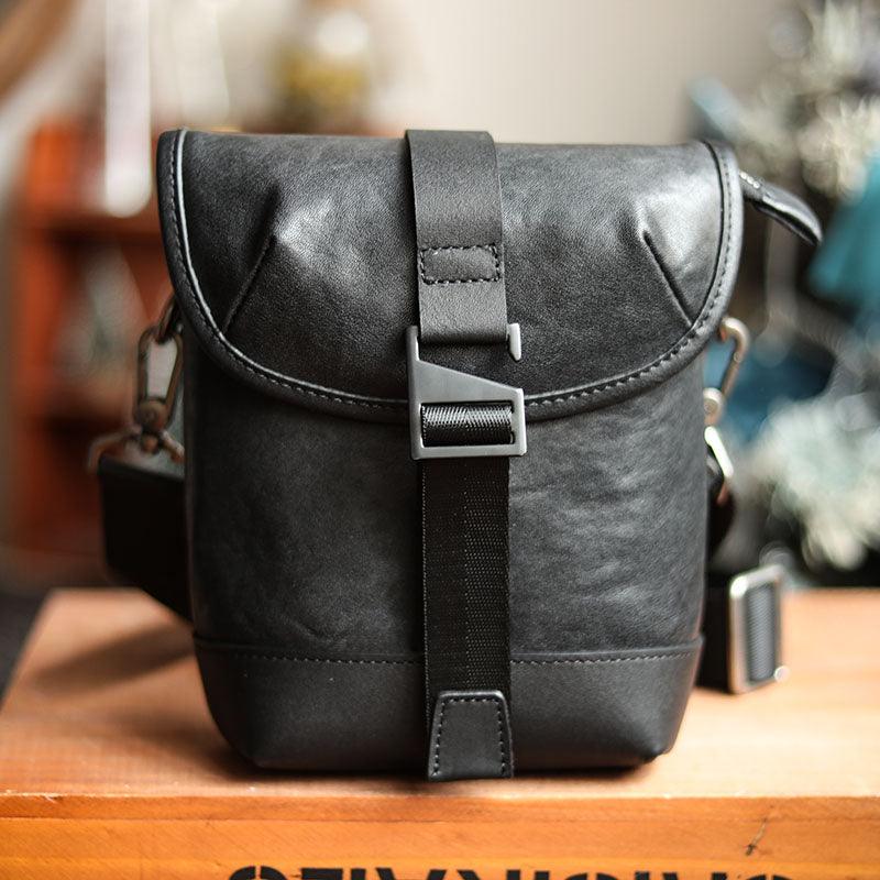 Men's One Shoulder Oblique Span Mini Bag Leather - Trendha