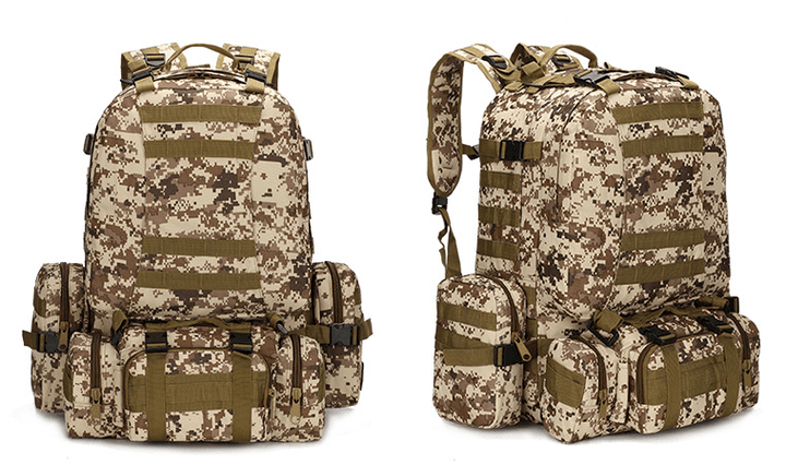 Outdoor Mountaineering Travel Bag 50L Camouflage Backpack - Trendha