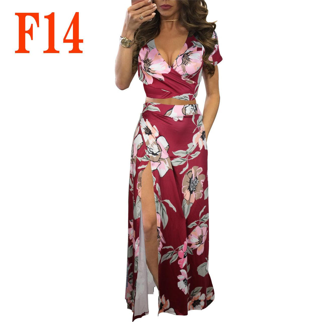Printed Floral Dress Two-piece Suit For Women - Trendha