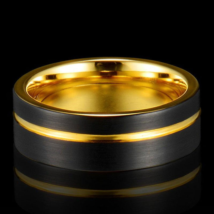 Ring Tide Tungsten Gold Jewelry Ring - Trendha