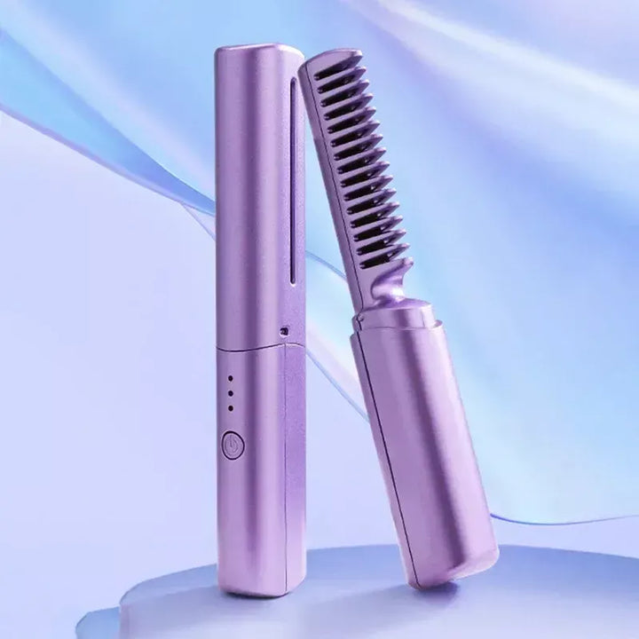 Wireless USB Portable Hair Straightener Curly Hair Comb