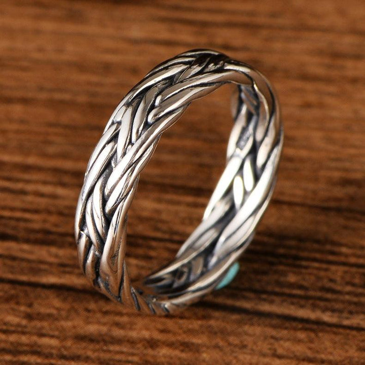 Silver Craft Double-knit Personalized Couple Ring - Trendha